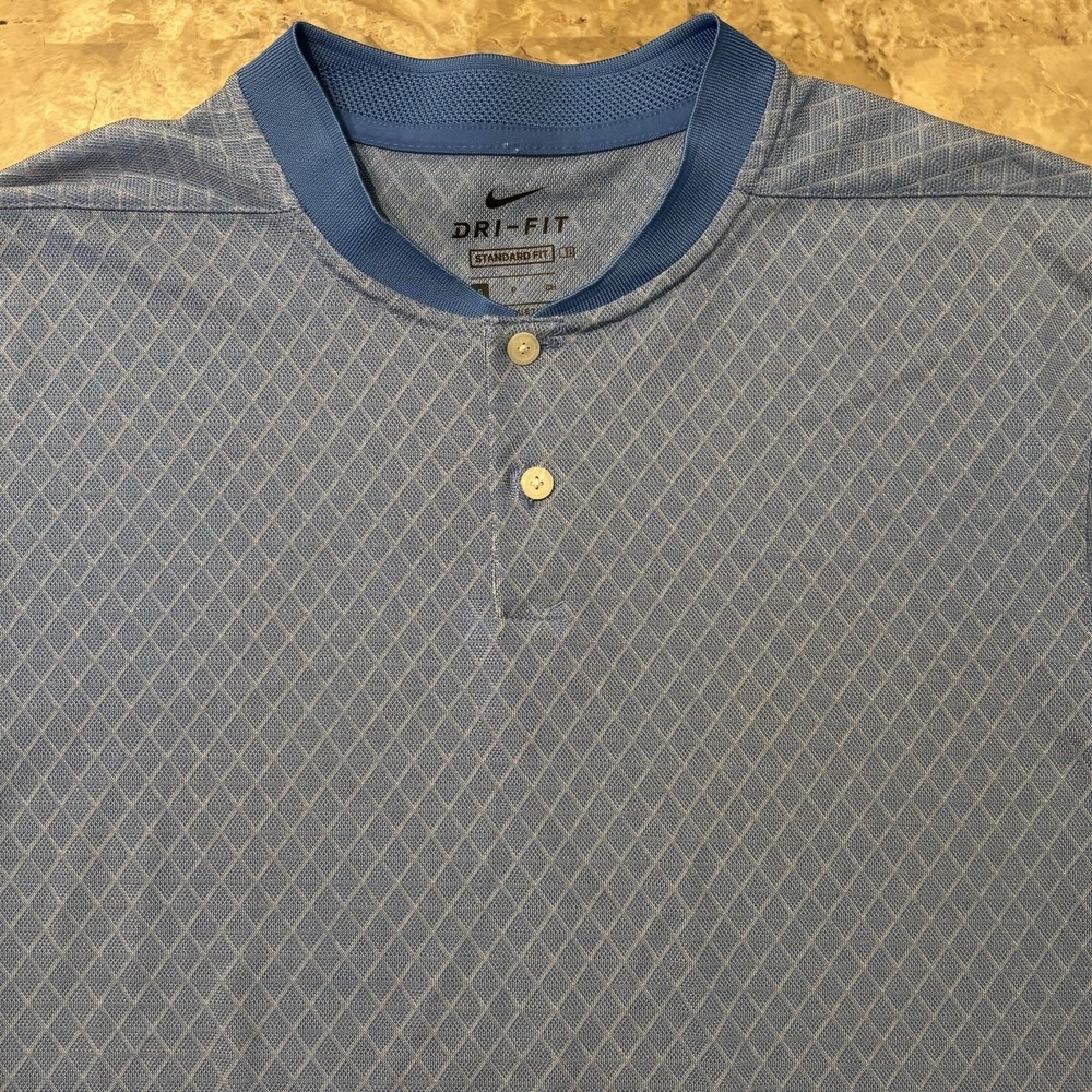 Nike Blade Collar Polo Shirt Mens Small Blue Short Sleeve Vapor Textured CI7911